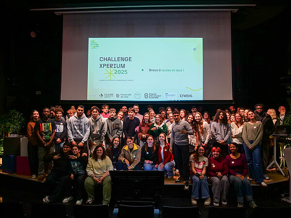 Photo de groupe de l'ensemble des participantes et participants au Challenge Xperium 2025