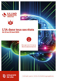 Affiche de l'exposition l'IA dans tous ses états et le lien