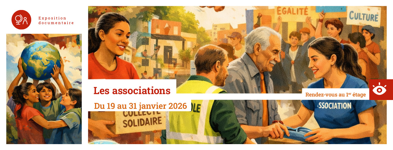 Découvrez notre exposition documentaire sur les associations au 1er étage de LILLIAD